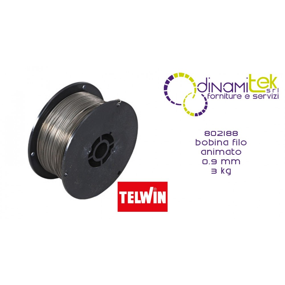 802188 ACCESSORIO SALDATRICE BOBINA FILO ANIMATO 0.9 mm 3 kg TELWIN Dinamitek 1