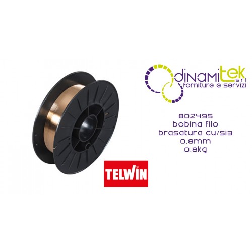 802495 ACCESSORIO SALDATRICE BOBINA FILO BRASATURA CU/SI3 0.8 mm 0.8 kg TELWIN Dinamitek 1