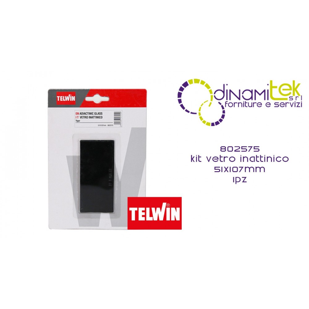 802575 KIT VETRO INATTINICO 51 x 107 mm - 1 pz TELWIN Dinamitek 1