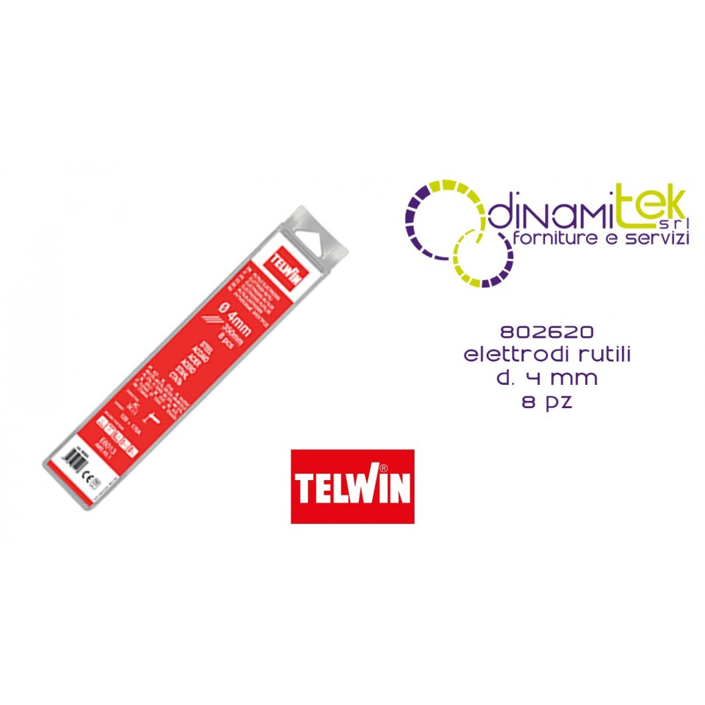 802620 ACCESSORIO SALDATRICE ELETTRODI RUTILI diam. 4 mm 8 pz TELWIN Dinamitek 1