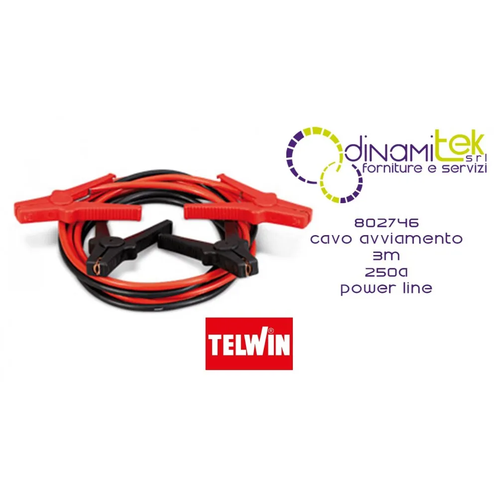 802746 CAVO AVVIAMENTO 3 m 250 A - POWER LINE TELWIN Dinamitek 1