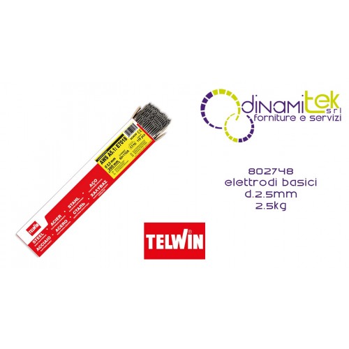 802748 ACCESSORIO SALDATRICE ELETTRODI BASICI diam. 2.5 mm 2.5 kg TELWIN Dinamitek 1
