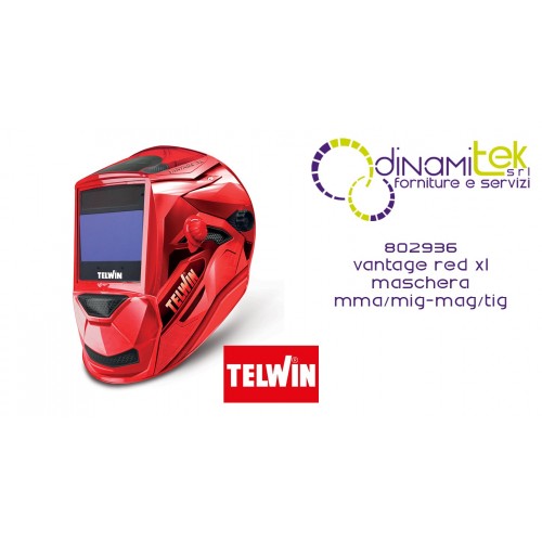 802936 VANTAGE RED XL MASCHERA MMA/MIG-MAG/TIG TELWIN Dinamitek 1
