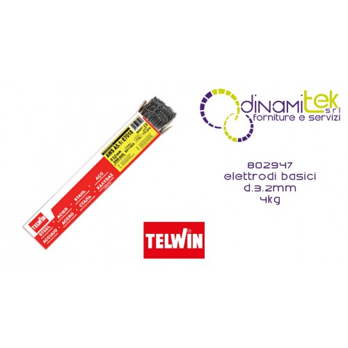 802947 ACCESSORIO SALDATRICE ELETTRODI BASICI diam. 3.2 mm 4 kg TELWIN Dinamitek 1