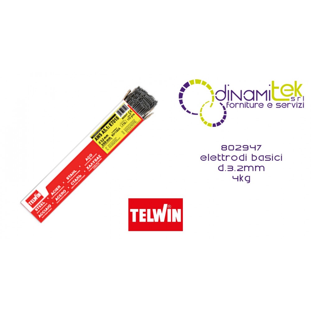 802947 ACCESSORIO SALDATRICE ELETTRODI BASICI diam. 3.2 mm 4 kg TELWIN Dinamitek 1