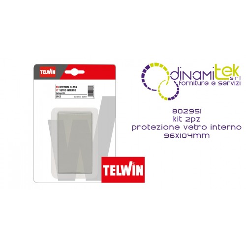 802951 KIT 2 pz PROTEZIONE VETRO INTERNO 96X104 mm TELWIN Dinamitek 1