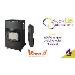 VINCO 71417 STUFA A GAS PIEGHEVOLE 4200W GREY Dinamitek 1