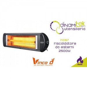 VINCO 70167 RISCALDATORE DA ESTERNI 2500W Dinamitek 1