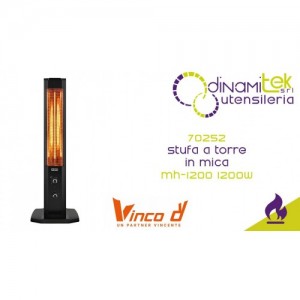 VINCO 70252 STUFA IN MICA A TORRE MH-1200 1200W Dinamitek 1