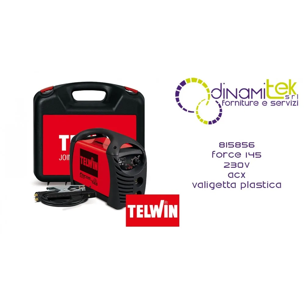815856 SALDATRICE FORCE 145 230V ACC. CON VALIGETTA DI PLASTICA TELWIN Dinamitek 1