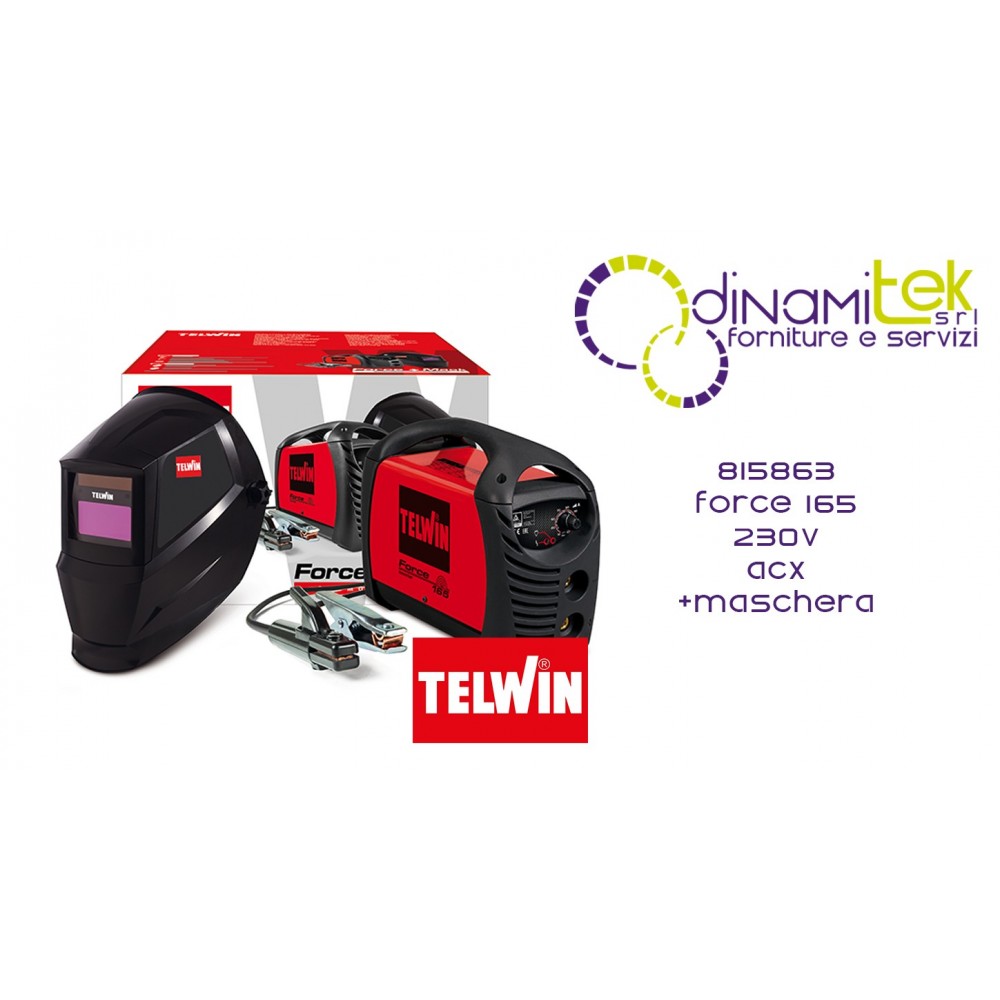 815863 SALDATRICE FORCE 165 230V ACC. CON MASCHERA TELWIN Dinamitek 1