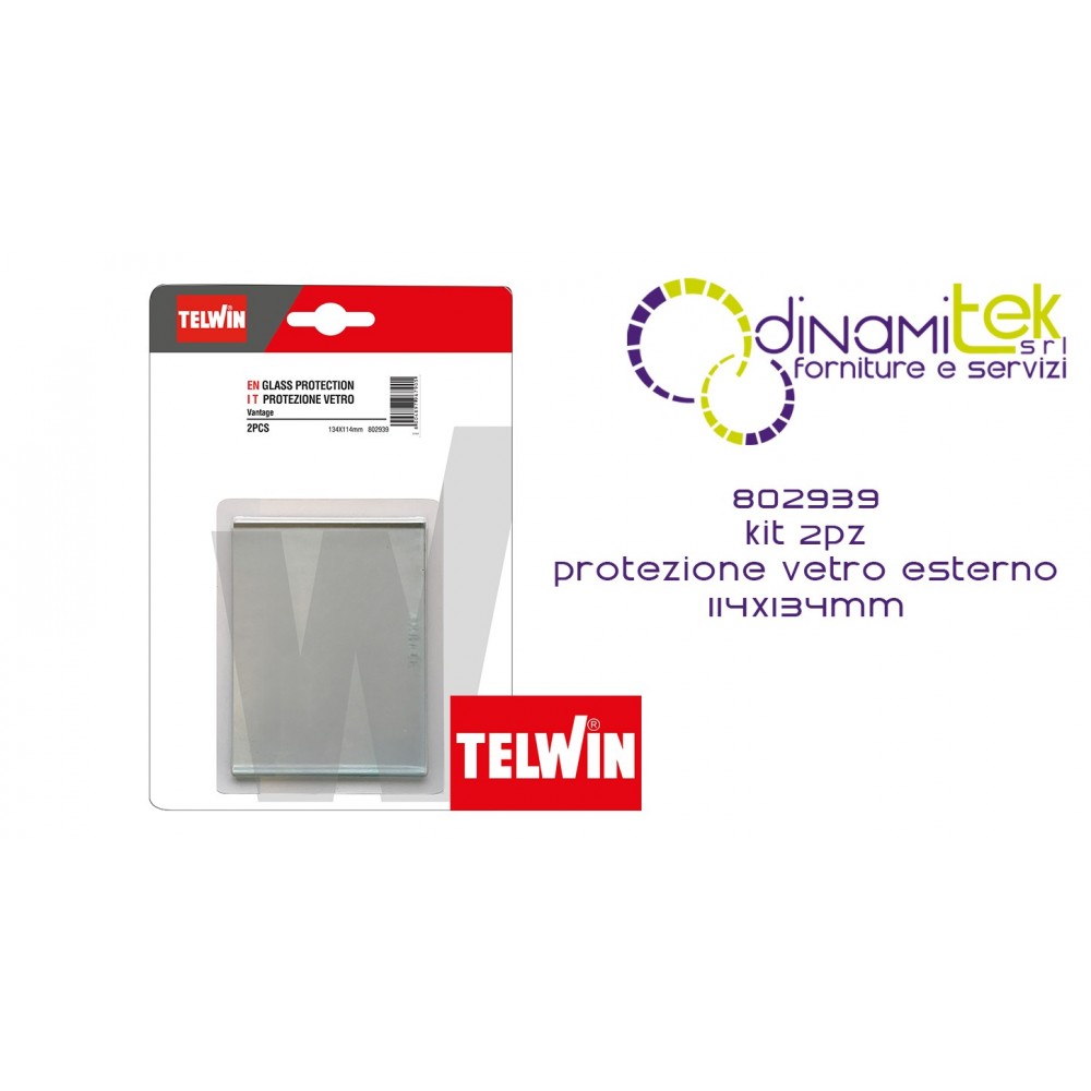 802939 2-TLG. SET FüR EXTERNEN GLASSCHUTZ 114 X 134 MM TELWIN Dinamitek 1