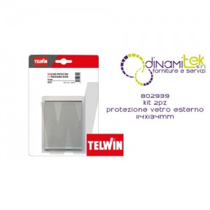 802939 KIT DE 2 PIèCES POUR PROTECTION EXTéRIEURE EN VERRE 114 X 134 MM TELWIN Dinamitek 1