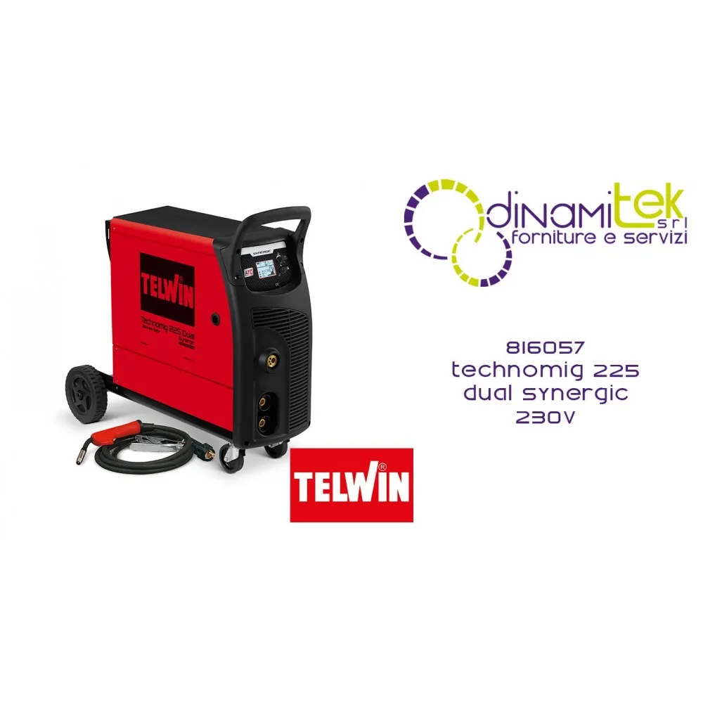 816057 SALDATRICE TECHNOMIG 225 DUAL SYNERGIC 230V TELWIN Dinamitek 1