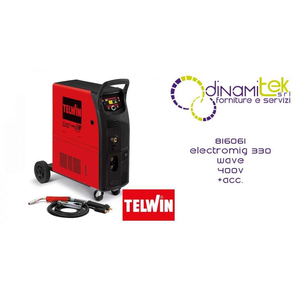 816061 SALDATRICE ELECTROMIG 330 WAVE 400V + ACC. TELWIN Dinamitek 1