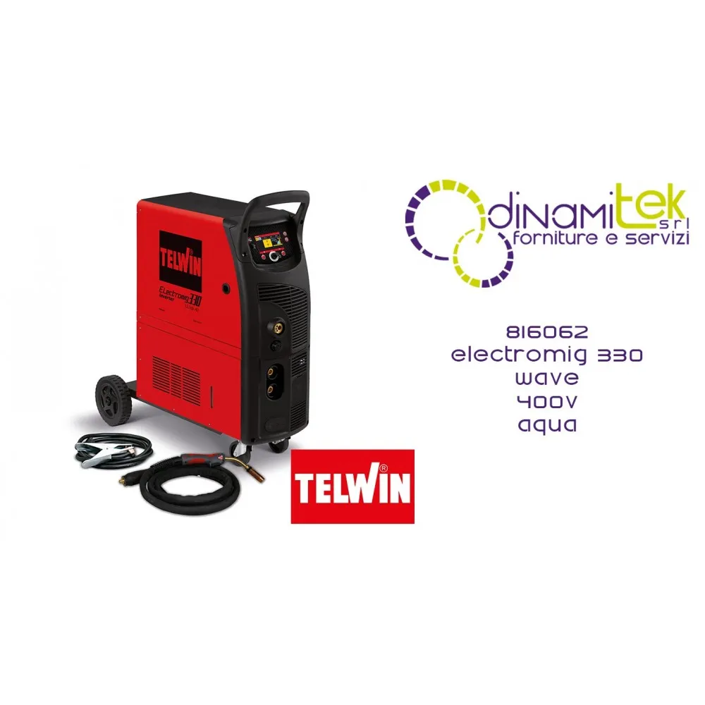 816062 SALDATRICE ELECTROMIG 330 WAVE 400V AQUA TELWIN Dinamitek 1
