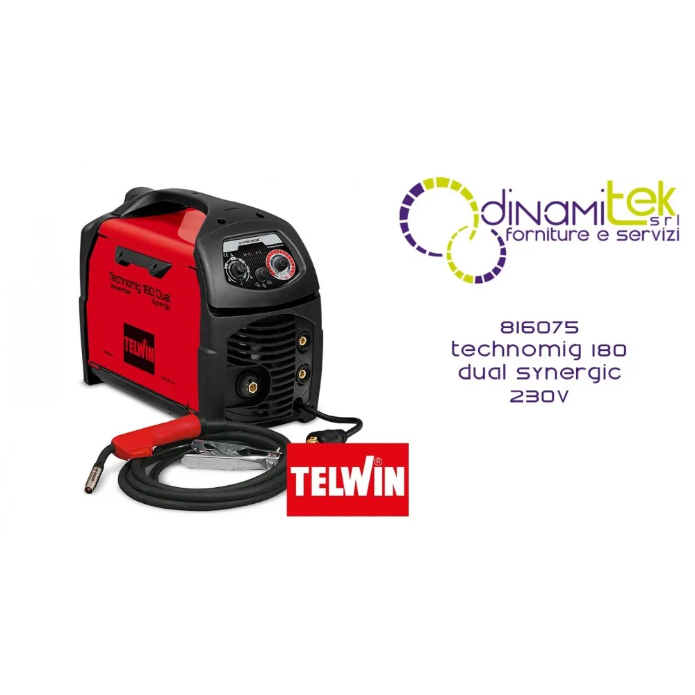 816075 SALDATRICE TECHNOMIG 180 DUAL SYNERGIC 230V TELWIN Dinamitek 1