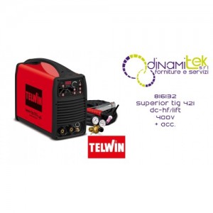 TELWIN 816132 SUPERIOR TIG 421 DC-HF-LIFT 400V più ACC. Dinamitek 1