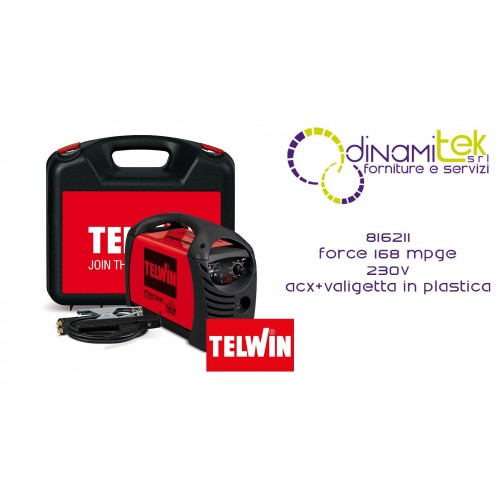 816211 SALDATRICE FORCE 168 MPGE 230V ACC. CON VALIGETTA DI PLASTICA TELWIN Dinamitek 1
