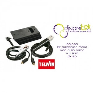 801093 KIT SALDATURA MMA 400 A 50 mmq 4 + 3 m DX 50 TELWIN Dinamitek 1