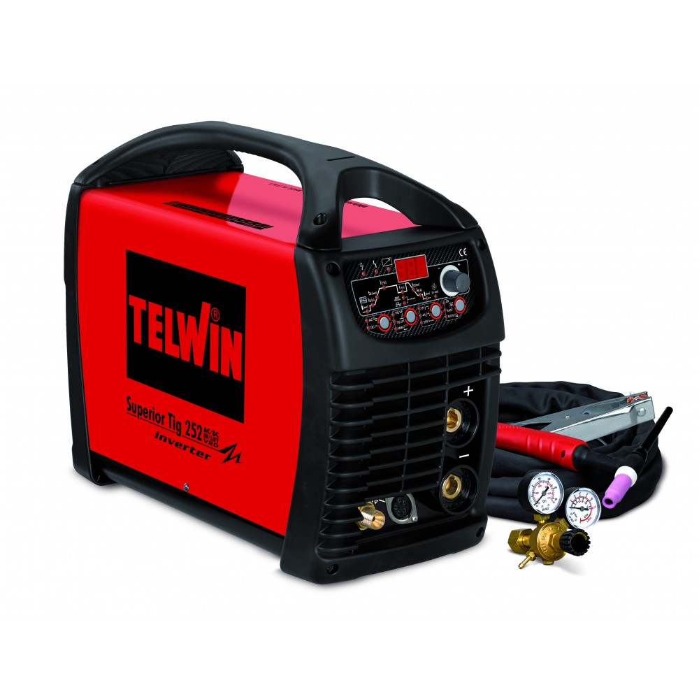 816117 SALDATRICE SUPERIOR TIG 252 AC/DC HF/LIFT VRD 400V + ACC. TELWIN Dinamitek 2