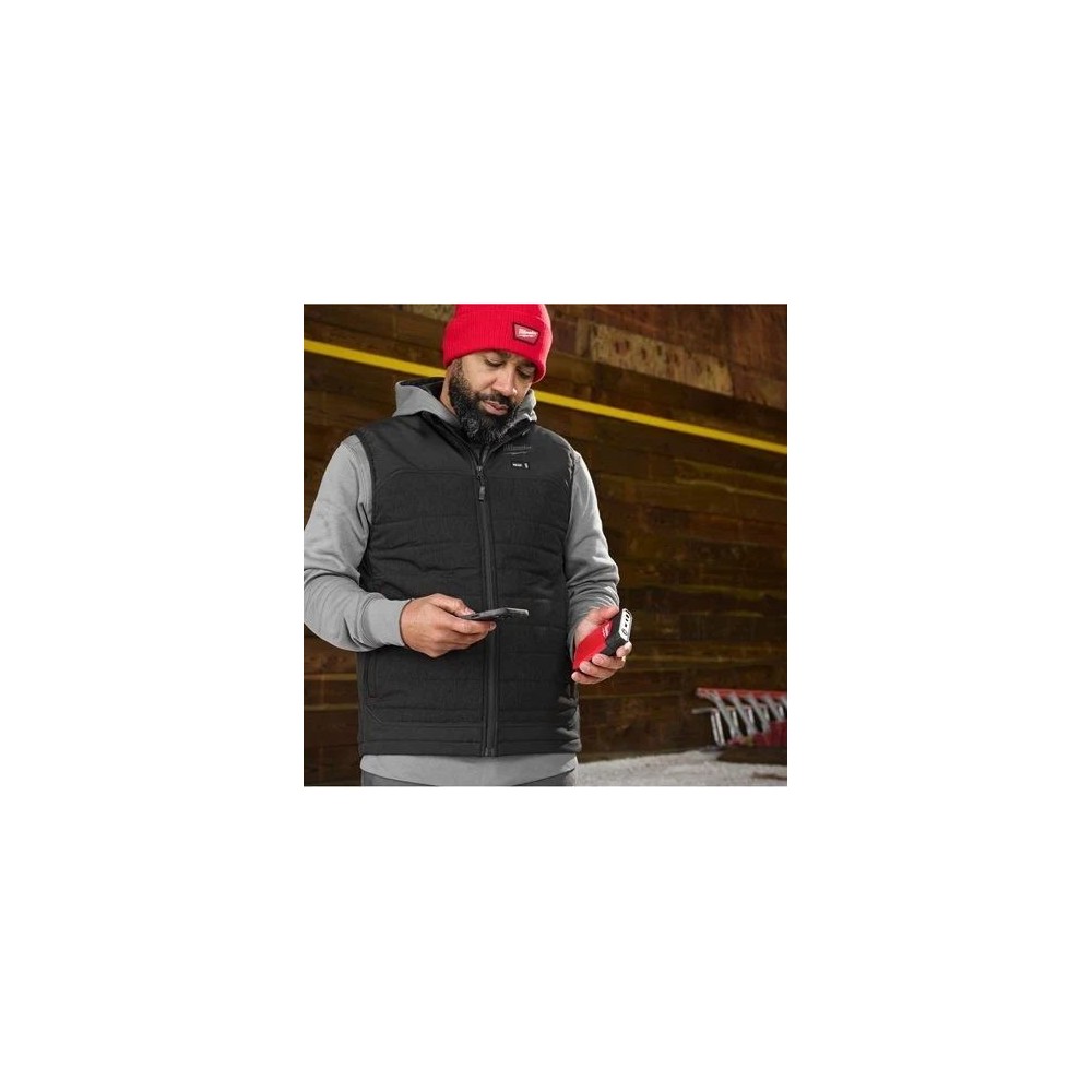 MILWAUKEE M12 HPVBL3-0 GILET PIUMINO RISCALDATO HEXON M12 NERO Dinamitek 2