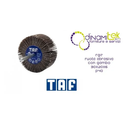RG17 ABRASIVE WHEEL WITH SHANK 30X20X6 P40 TAF Dinamitek 1
