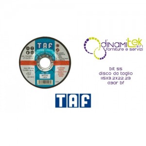 BIT55 CUTTING DISC 115X3.2X22.23 A30R BF TAF Dinamitek 1