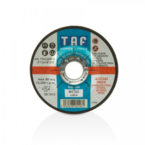DISCO DE CORTE BIT55 115X3,2X22,23 A30R BF TAF Dinamitek 2