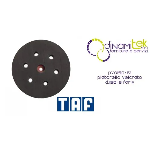 PVO150-6F VELCRO BACKING PAD D.150-6 TAF HOLES Dinamitek 1