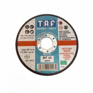 BIT45 DISCO DA TAGLIO 115x1.6x22.23 A46R BF TAF Dinamitek 2
