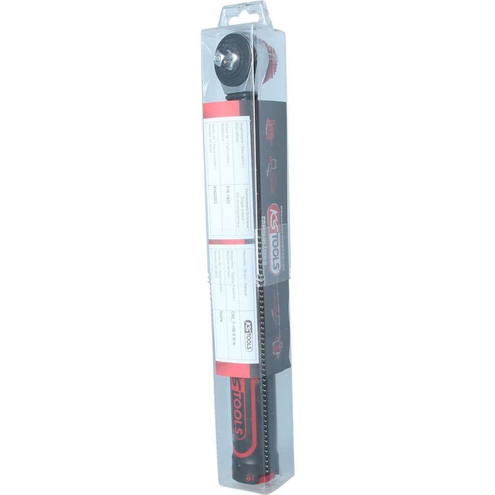 KS TOOLS 516.1422 CHIAVE DINAMOMETRICA 3/8" A QUADRO SCORREVOLE 10-50 Nm ERGOPREC Dinamitek 6