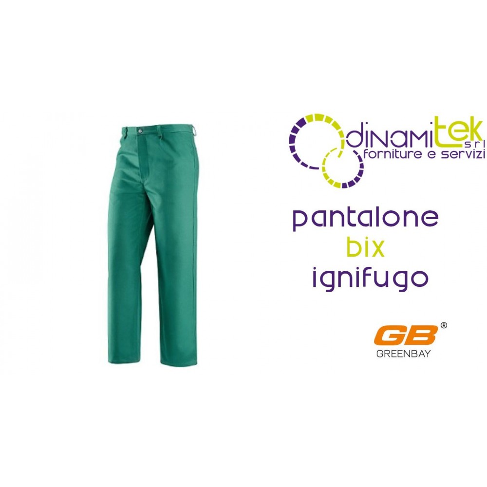 436360 PANTALONES BIX RETARDANTE DE LA LLAMA VERDE GREENBAY Dinamitek 1