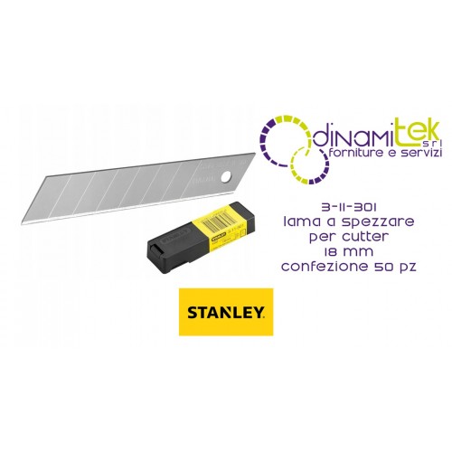 11-301 SPLIT BLADE FOR STANLEY CUTTER 18 MM Dinamitek 1