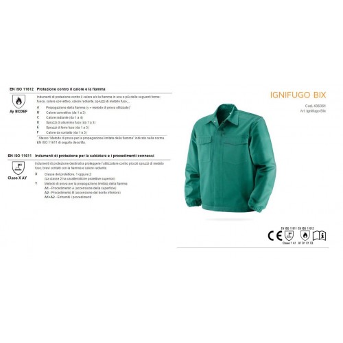 436361 VESTE BIX IGNIFUGE VERT GREENBAY Dinamitek 3