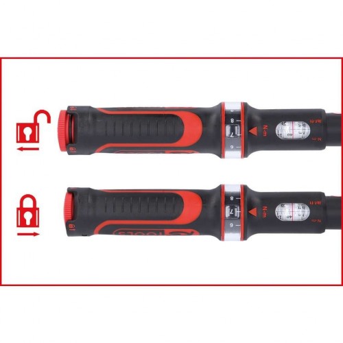 KS TOOLS 516.1422 CHIAVE DINAMOMETRICA 3/8" A QUADRO SCORREVOLE 10-50 Nm ERGOPREC Dinamitek 12
