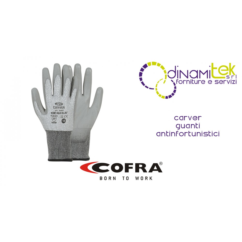 PAAR ARBEITSHANDSCHUHE FüR SCHNITTE GEFAHR CARVER COFRA Dinamitek 1