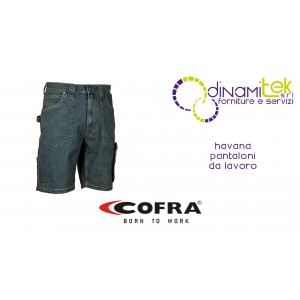 BERMUDA DE TRAVAIL EN JEANS POUR TRAVAILLER à L'AISE DANS L'éTé HAVANA COFRA Dinamitek 1