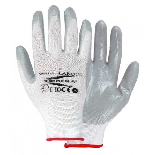 PAIR OF WORK GLOVES, MECHANICAL PROTECTION FOR THE MEDIA LABOUR COFRA Dinamitek 2