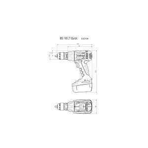 BS 18 LT QUICK TRAPANO-AVVITATORE A BATTERIA 18V 2X4AH LI-POWER + CARICABATTERIE E METABOX METABO Dinamitek 4