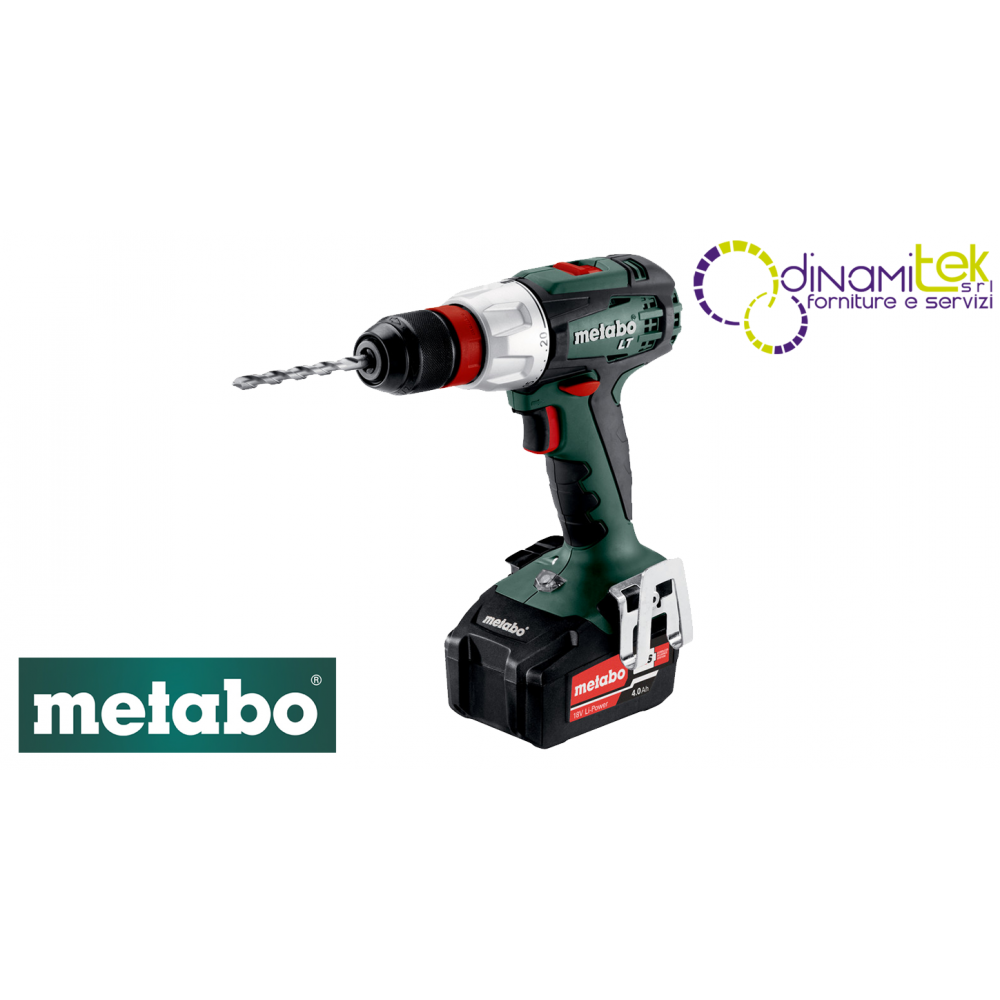 BS 18 LT QUICK TRAPANO-AVVITATORE A BATTERIA 18V 2X4AH LI-POWER + CARICABATTERIE E METABOX METABO Dinamitek 1