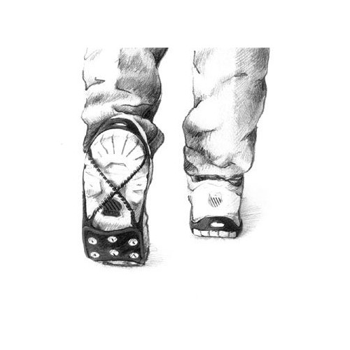 SOUS-CHAUSSURE EN CAOUTCHOUC ANTIDéRAPANT POUR GLACE ET NEIGE AVEC SPIRALE ET CLOUS Dinamitek 2