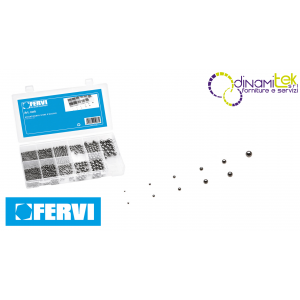 0116 - ASSORTIMENTO SFERE D'ACCIAIO CROMATE METRICHE FERVI Dinamitek 1