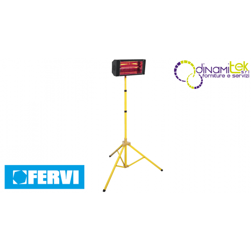 R610A - RISCALDATORE ELETTRICO A RAGGI INFRAROSSI CON TREPPIEDE 230V 2 KW FERVI Dinamitek 1