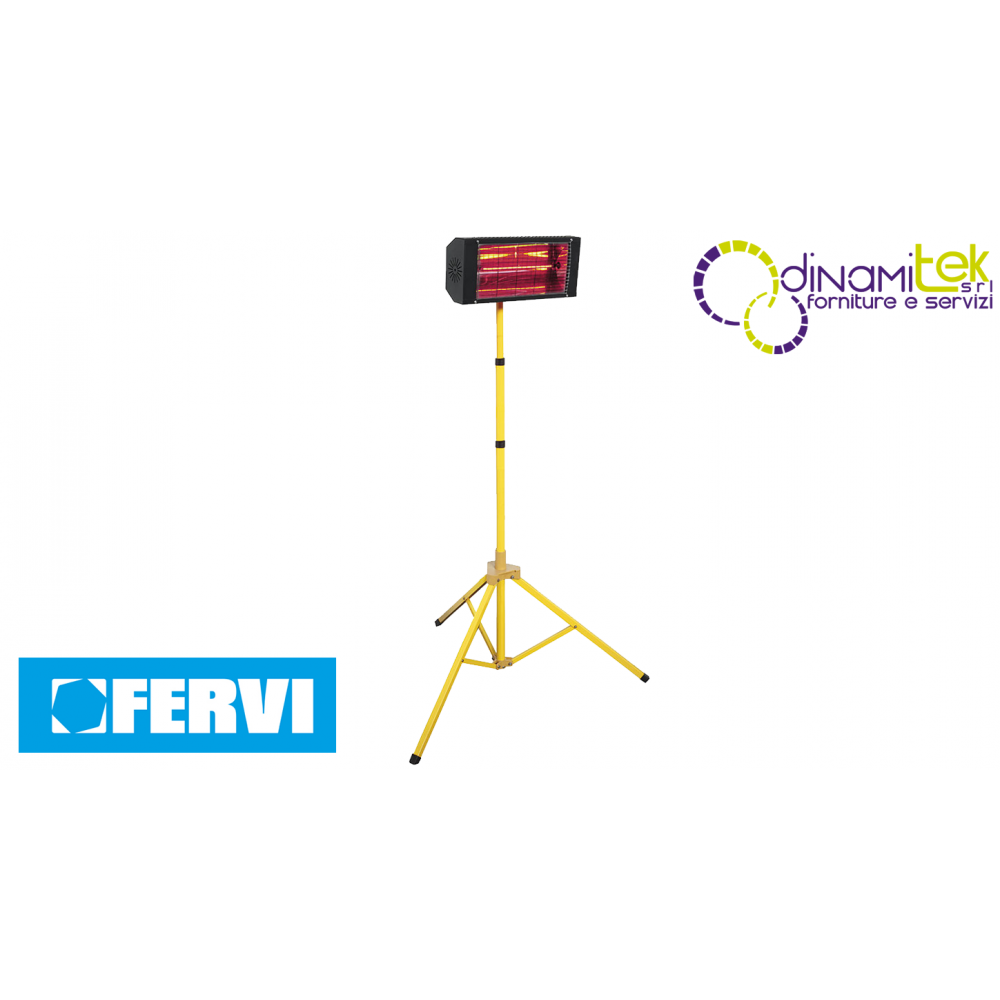 R610A - RISCALDATORE ELETTRICO A RAGGI INFRAROSSI CON TREPPIEDE 230V 2 KW FERVI Dinamitek 1