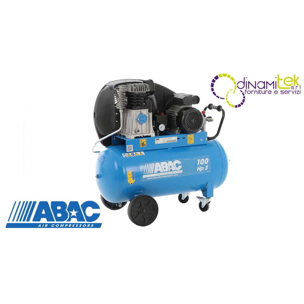 Compressore ABAC PRO A39B 100 CM3 - 100 litri 3 HP: professionale e  affidabile