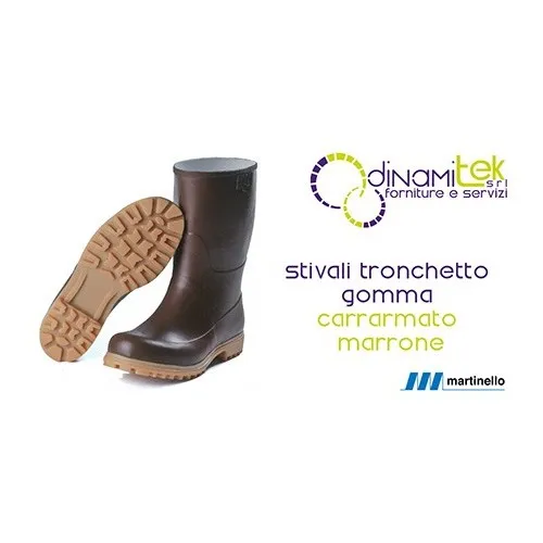 Tronchetto Martinello in gomma naturale marrone con carrarmato Dinamitek 1