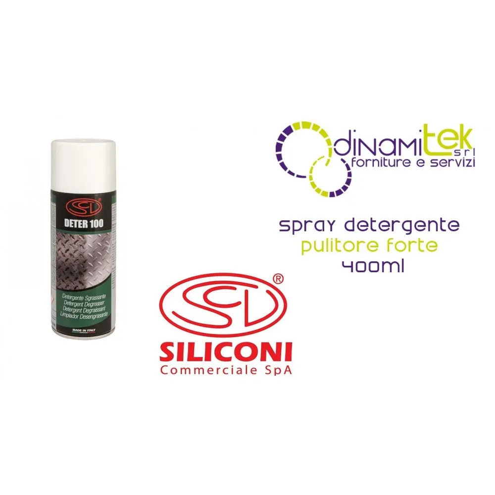 12010/04 DETER100 - STRONG CLEANER SPRAY 400ML COMMERCIAL SILICONES Dinamitek 1