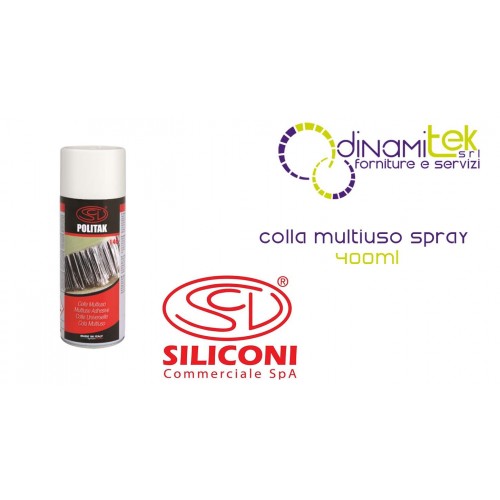 14010/04 POLITAK - MULTIPURPOSE SPRAY GLUE 400ML COMMERCIAL SILICONES Dinamitek 1