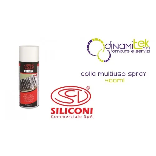 14010/04 POLITAK - PEGAMENTO EN SPRAY MULTIUSOS 400ML SILICONAS COMERCIALES Dinamitek 1
